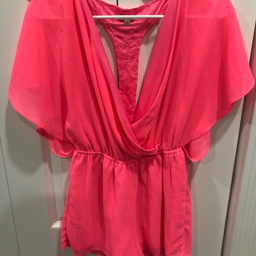 Hot pink romper